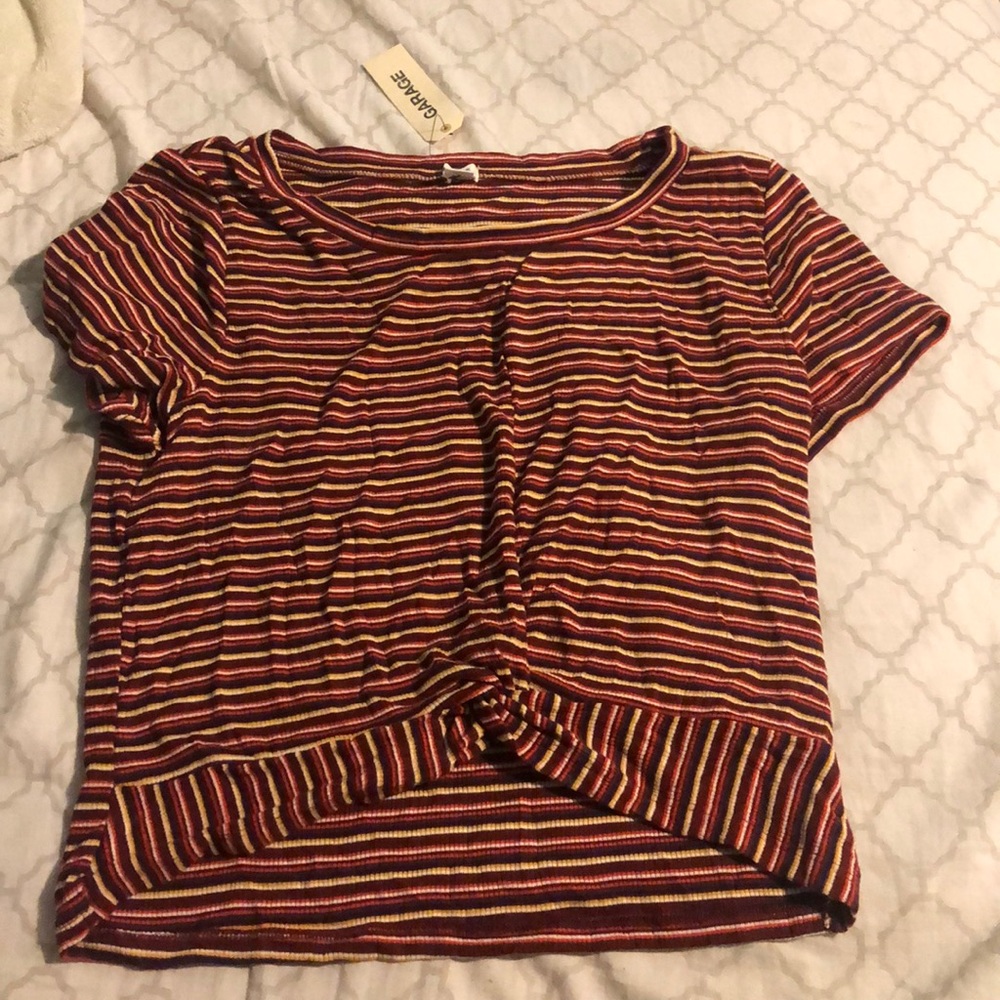 Garage Cropped-ish Striped Top